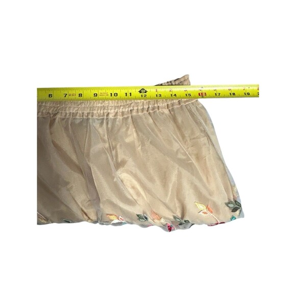 August Silk Mesh Tulle Embroidered Floral Skirt SIZE Medium Balletcore Y2K Fairy - Picture 4 of 6